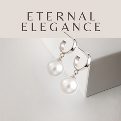 EL ARO Pearl Huggie Hoop Earrings