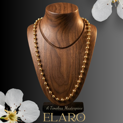 Elaro Spherical Bead Gold Chain Necklace