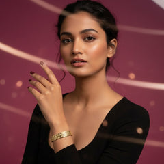 EL ARO Gold-Plated CZ Star Bangle