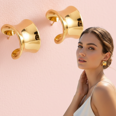 EL ARO Gold-Plated Geometric Earrings