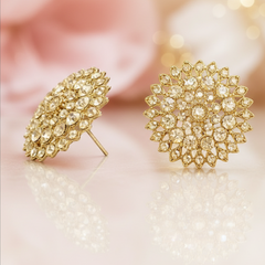 EL ARO Radiant Sunflower Crystal Stud Earrings | Statement Jewellery for Women