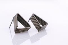 EL ARO Gunmetal & Gold Tiered Triangle Stud Earrings