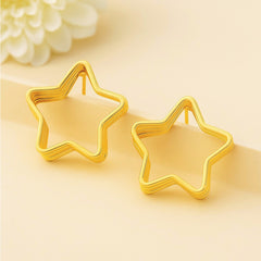 EL ARO Gold & Silver Star Hoop Earrings