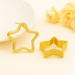 EL ARO Gold & Silver Star Hoop Earrings