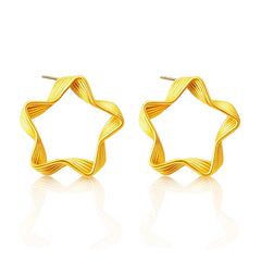 EL ARO Gold & Silver Star Hoop Earrings