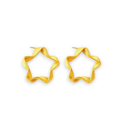 EL ARO Gold & Silver Star Hoop Earrings