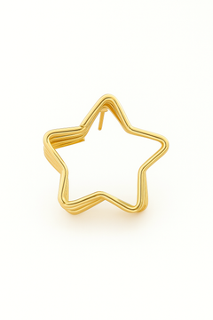 EL ARO Gold & Silver Star Hoop Earrings
