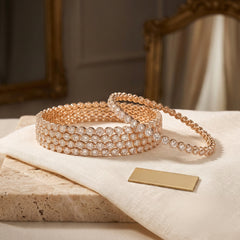 EL ARO Brilliant Diamond Bangles Pair of 4  Bangles  Jewelry