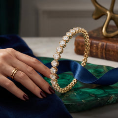 EL ARO Brilliant Diamond Bangles Pair of 4  Bangles  Jewelry