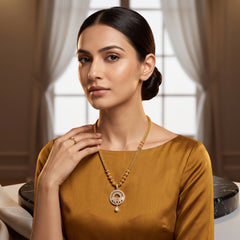EL ARO Fine Gold & Pearl Pendant Necklace — Timeless Elegance Collection