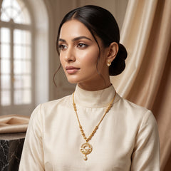 EL ARO Fine Gold & Pearl Pendant Necklace — Timeless Elegance Collection