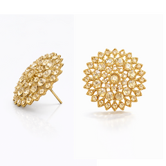 EL ARO Radiant Sunflower Crystal Stud Earrings | Statement Jewellery for Women