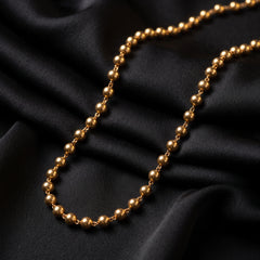 Elaro Spherical Bead Gold Chain Necklace