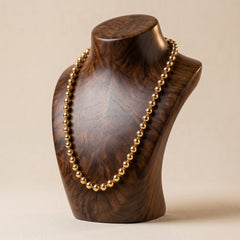 Elaro Spherical Bead Gold Chain Necklace
