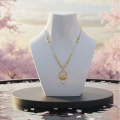 EL ARO Fine Gold & Pearl Pendant Necklace — Timeless Elegance Collection