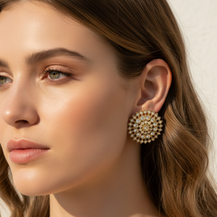 EL ARO Radiant Sunflower Crystal Stud Earrings | Statement Jewellery for Women