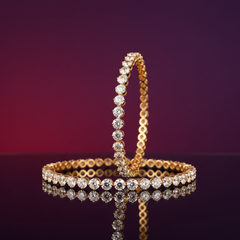 Elaro Crystal Diamond Bangle Set