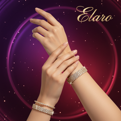 Elaro Crystal Diamond Bangle Set