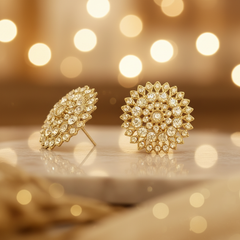 EL ARO Radiant Sunflower Crystal Stud Earrings | Statement Jewellery for Women