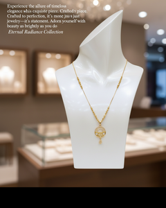 EL ARO Fine Gold & Pearl Pendant Necklace — Timeless Elegance Collection