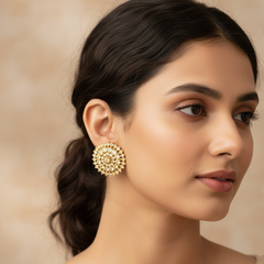 EL ARO Radiant Sunflower Crystal Stud Earrings | Statement Jewellery for Women
