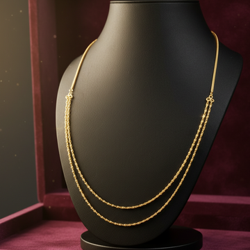 Elaro Double Layered Gold Chain Necklace — Everyday Luxury