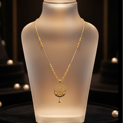 EL ARO Fine Gold & Pearl Pendant Necklace — Timeless Elegance Collection