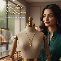 EL ARO Fine Gold & Pearl Pendant Necklace — Timeless Elegance Collection