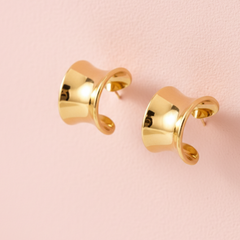 EL ARO Gold-Plated Geometric Earrings