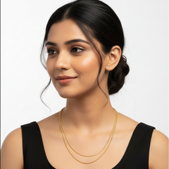 Elaro Double Layered Gold Chain Necklace — Everyday Luxury