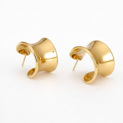 EL ARO Gold-Plated Geometric Earrings