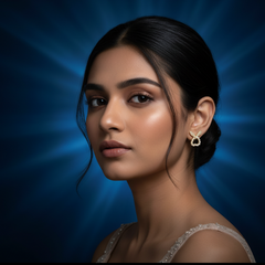 Elaro Spark Studs — Gold CZ Wing & Pearl Halo Earrings
