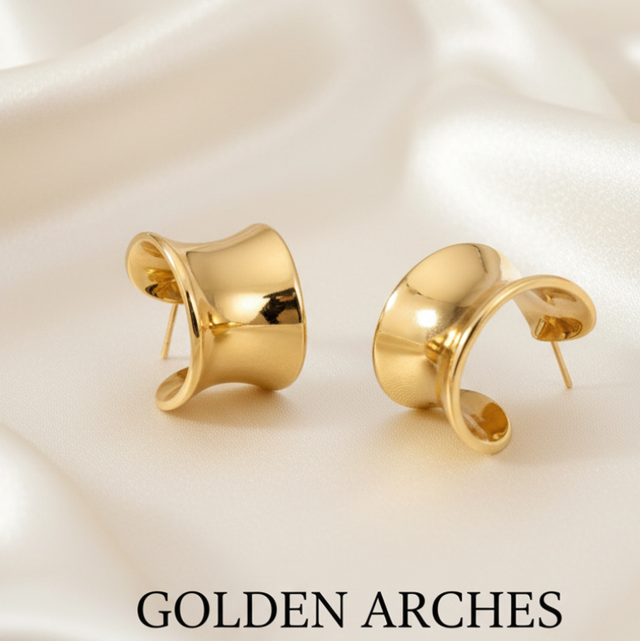 EL ARO Gold-Plated Geometric Earrings