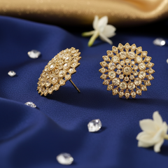 EL ARO Radiant Sunflower Crystal Stud Earrings | Statement Jewellery for Women