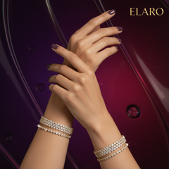 EL ARO Brilliant Diamond Bangles Pair of 4  Bangles  Jewelry