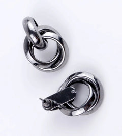 EL ARO Modern Multi-Ring Geometric Drop Earrings